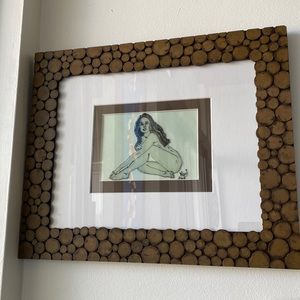 Nude figure woman posed Art framed by Noni